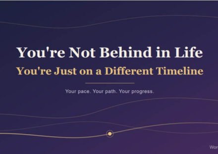 you're not behind in life different timeline illustration