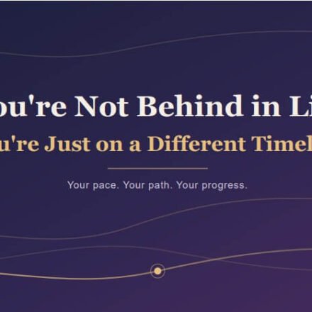 you're not behind in life different timeline illustration
