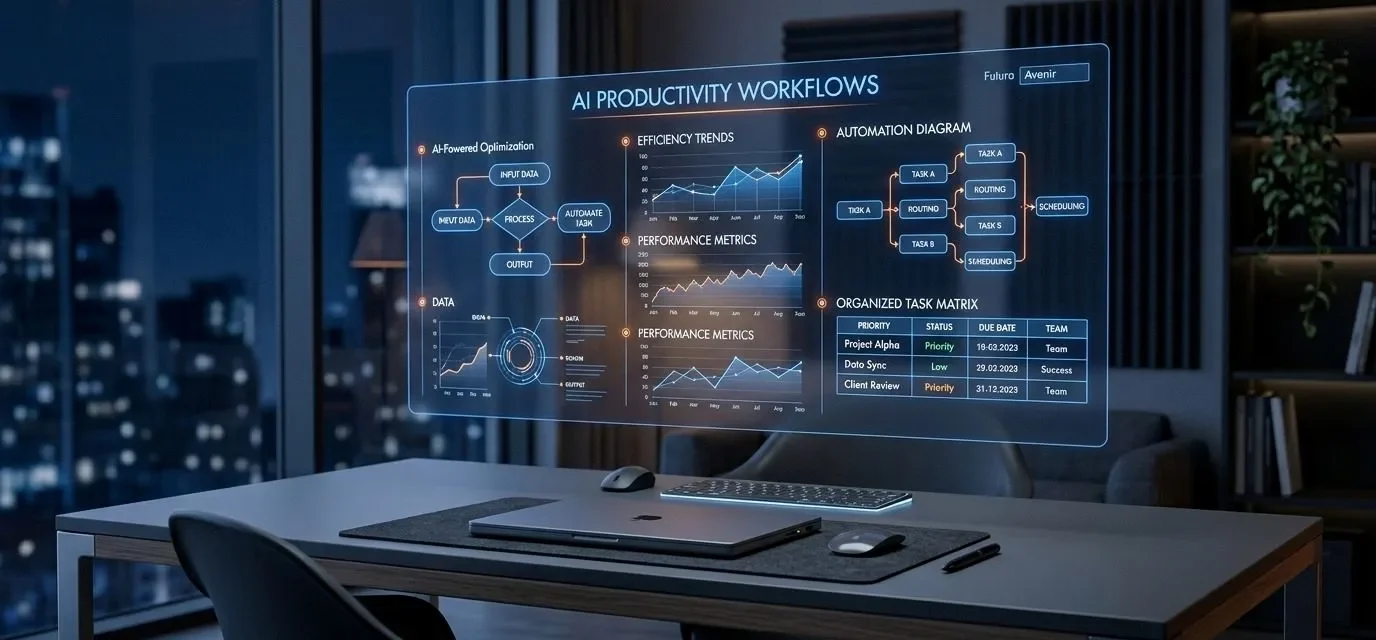 The 2026 AI Productivity Blueprint workflows and automation dashboard